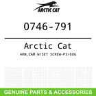Screw-p3-60g 0746-791 Arctic Cat Oem Arm Cam