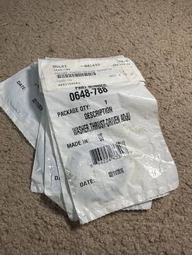 0648-788 Arctic Cat 0648788 Lot Of 5 Oem Snowmobile Driven Adjuster Thrust Washers