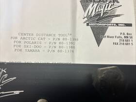 80-1398 Arctic Cat Clutch Center Distance Tool Black Magic Some Scratches