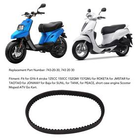 157qmj As The Description Shows 312626716597 Engine Cvt Drive Belt 743 20 30 For Gy6 125 150 Short Case 152qmi