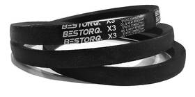 Bestorq Ft207r C120 V-belt Classic Wrapped Rubber 124 Inch Oc .87 W .57 H X3 Pack Of 4