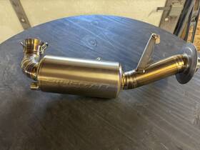 02-330pl-ti Bikeman Performance Powder Lite Slip-on Muffler - Titanium