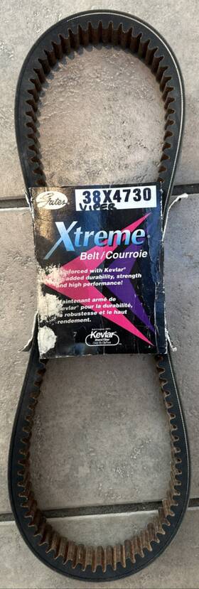 Gates 072053129274 Xtreme Napa 38x4730 Primary Drive Belt For Snowmobiles