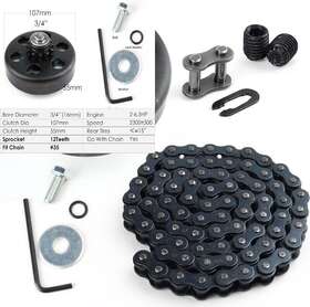 10c-1728-l Lotfancy Go Kart Clutch 3/4 Bore 12t With #35 Chain Inch