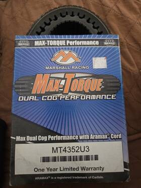 Mt4352u3 Marshall Racing Max-torque Snowmobile Belt
