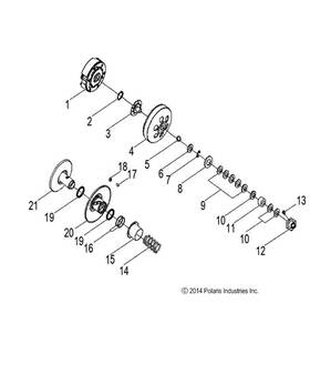 0452502 Polaris Driven Nut Genuine Oem Part Qty 1