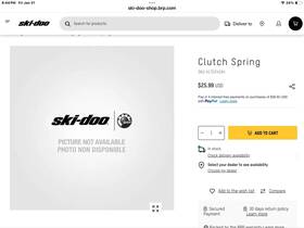 417224164 Ski-doo Clutch Spring - Sku