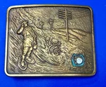 Pacific Bell Phone Utility Lineman Pole Oc Tanner Belt Buckle - Badge Removed. Fixed Price $39.99.