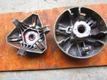 1994 Ski Doo Formula Mx 470 Outer Half Assy W/governor Cup,and Slider Shoes. Fixed Price $150.00.