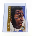 John Mackey Signed 1998 Pro Football Hall Fame 4X6 Gold Card Colts Auto. Fixed Price $10.79.