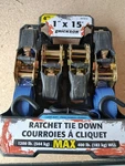 Erickson 1" X 15' 1200 Lb Ratcheting Tiedown Blue 31415. Fixed Price $22.00.