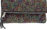 Bernie Mev Shoes Clutch Crossbody Bag Purse BM11 Woven Foldover Nwt Dazzle Multi. Fixed Price $30.00.