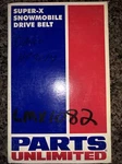 Parts Unlimited Lmx 1082 Snowmobile Drive Belt. Fixed Price $22.00.