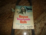Read Below Snowmobile Drive Belt Dayco Vintage GTS759, Replaces Jet 50001. Fixed Price $12.99.