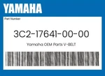 Yamaha Genuine V-belt 3C2-17641-00-00. Fixed Price $130.39.