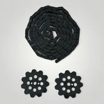 K'nex 57 Chain & 2 Black Sprocket Gears Replacement Parts Set For Builds. Fixed Price $19.99.
