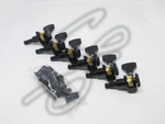 Hipshot Staggered Tuner Set Grip Lock Open Gear Black 6 Line Reverse. Fixed Price $116.02.