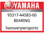 Yamaha Oem Part 93317-445B3-00 Bearing. Fixed Price $46.99.
