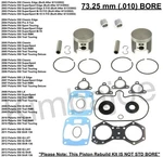 Polaris 550 Listed 73.25 Mm (.010) Bore Spi Piston Kits Gasket Set Crank Seals. Fixed Price $198.34.