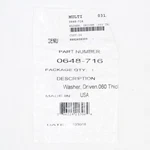 Thick Driven Washer Part Number 0648-716 For Arctic Cat. Fixed Price $13.99.