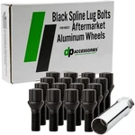 Black Lug Bolts 2012-2019 Fiat 500 Aftermarket Wheels. Fixed Price $66.00.