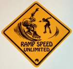 Inline Skate Ramp Speed Unlimited- The Great Australian Road Sign Co Small. Fixed Price $9.95.