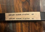 Nos Mercury Trail Twister Drive Belt Snowmobile 57-67941. Fixed Price $41.00.