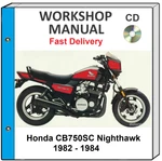 Honda CB750SC Nighthawk 1982 1983 1984 Service Repair Shop Manual Cd. Fixed Price $21.99.