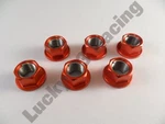 Set Of Alloy Sprocket Cush Drive Nuts M10 1.25MM Red X6 Six. Fixed Price $24.50.