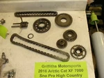 2016 Arctic Cat Xf 7000 Sno Pro Yamaha Drive Chain Gears 41T 40T Reverse Tranny. Fixed Price $329.00.